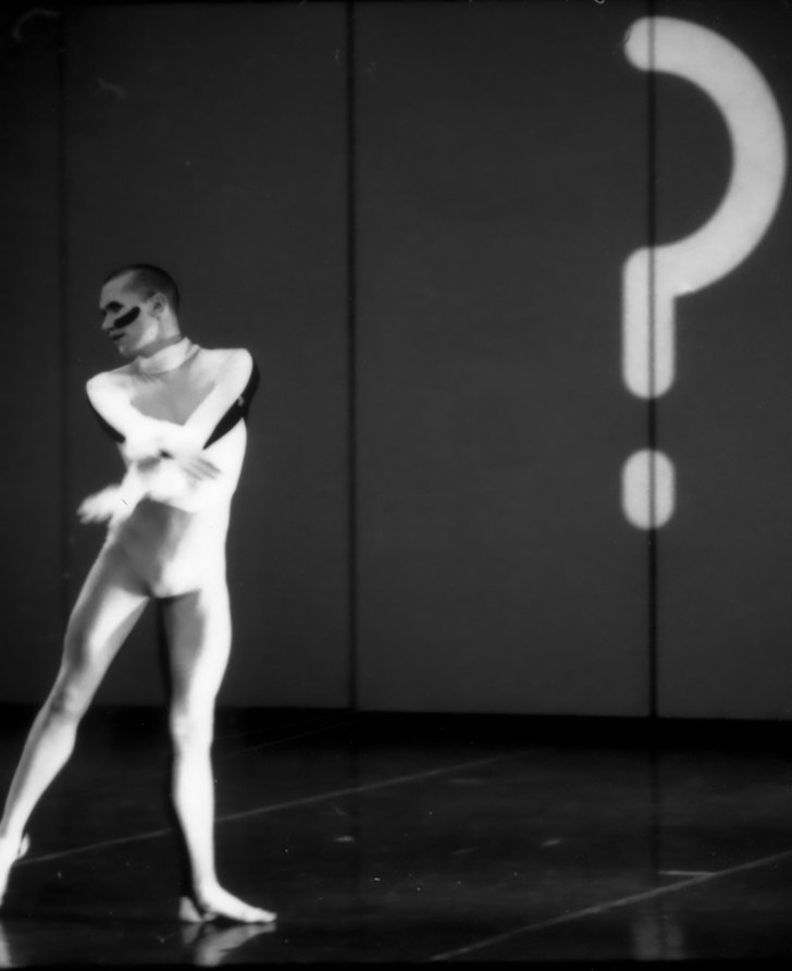 Image: Michael Clark performing on stage, 1992. Photograph: Stephen White