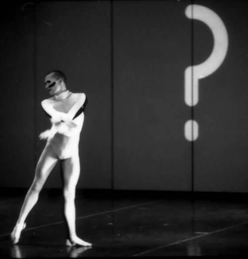 Image: Michael Clark performing on stage, 1992. Photograph: Stephen White