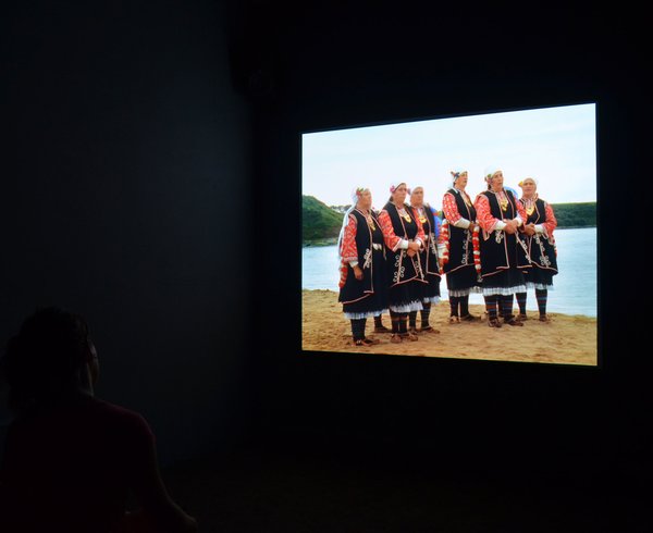 Image: Installation view of Bethan Huws, Singing for the Sea, 1993 at Abbot Hall Art Gallery in 2013. Photograph: Courtesy Abbot Hall Art Gallery.