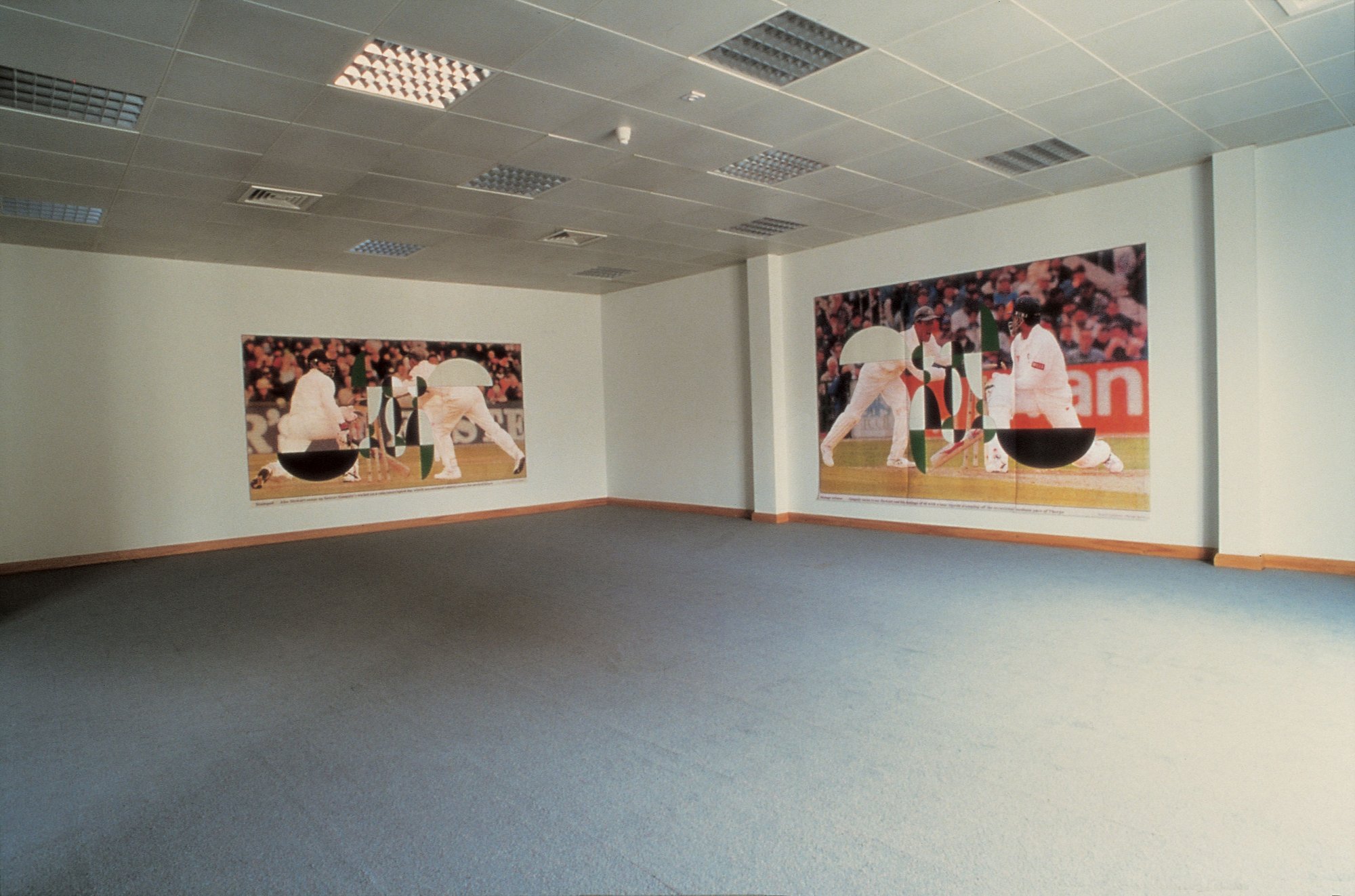 Image: Installations shot of Double Stump prints from The Atomists series by Gabriel Orozco 1996. Photograph: Stephen White