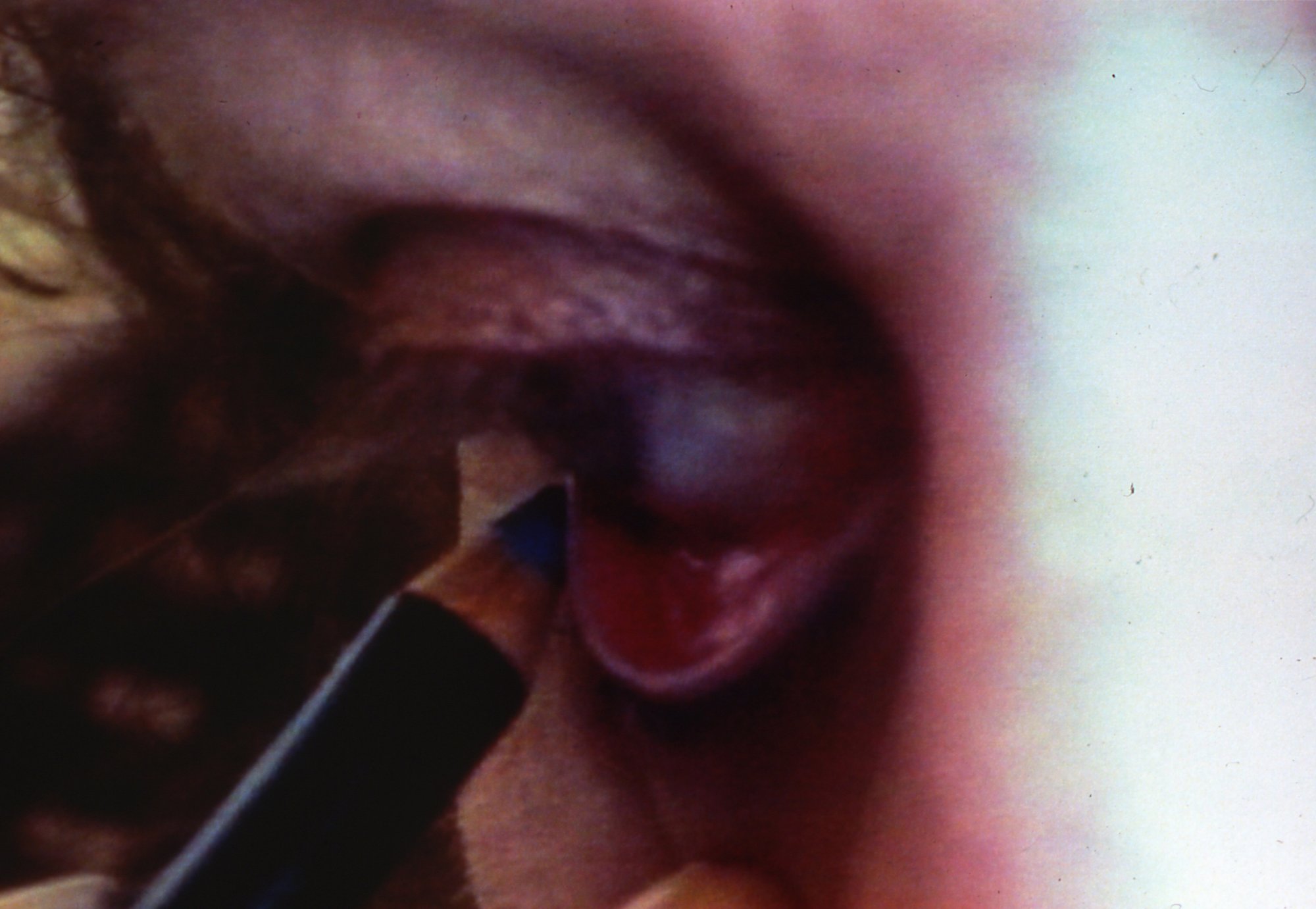 Still of an eye from Richard Billingham's Fishtank, 1998, commissioned for BBC 2.