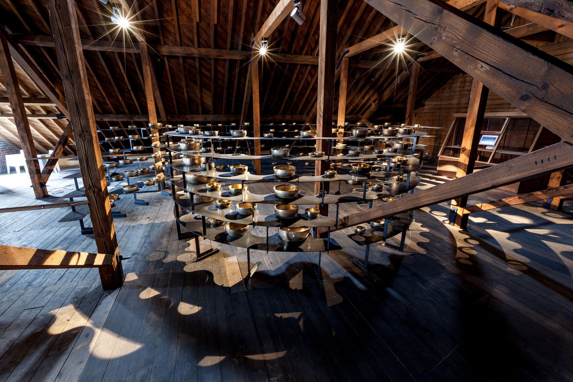 Jem Finer's Longplayer (2000) at its listening post in Trinity Buoy Wharf Lighthouse, London (2013). Photograph: James Whitaker
