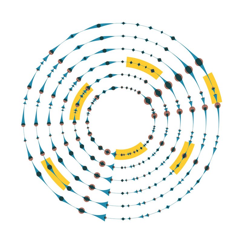 One of the graphical scores for Longplayer (2015), designed by Joe Hales