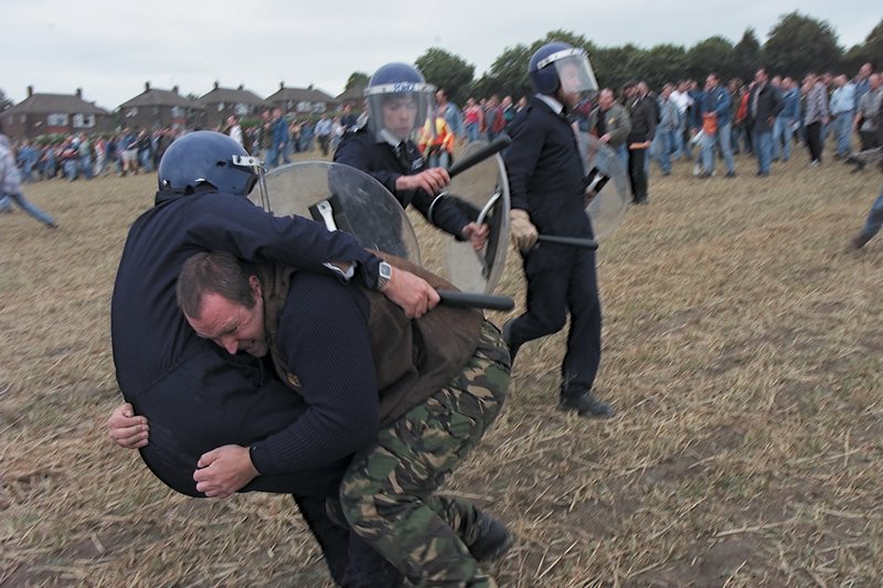 Jeremy Deller, The Battle of Orgreave, 2001. Production photograph: Martin Jenkinson