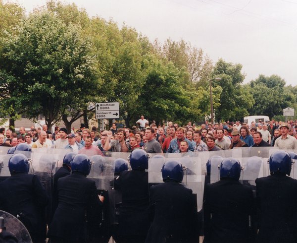 Jeremy Deller, The Battle of Orgreave, 2001. Production photograph: Martin Jenkinson
