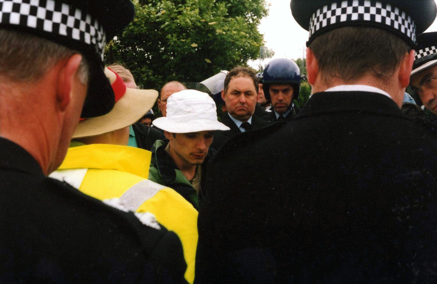 Jeremy Deller during production of The Battle of Orgreave, 2001. Photograph: Martin Jenkinson