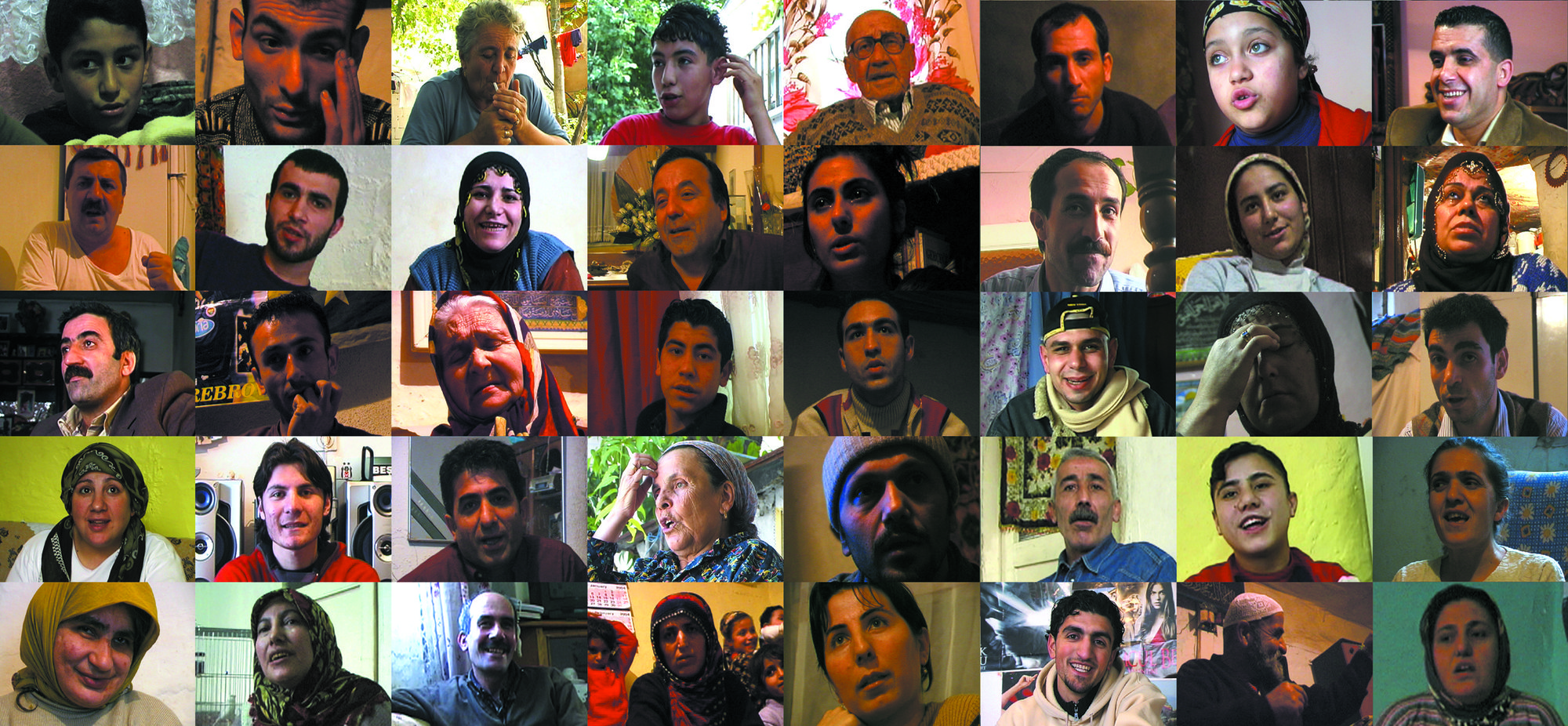 Portraits of the forty inhabitants of Küba interviewed by Kutluğ Ataman.   