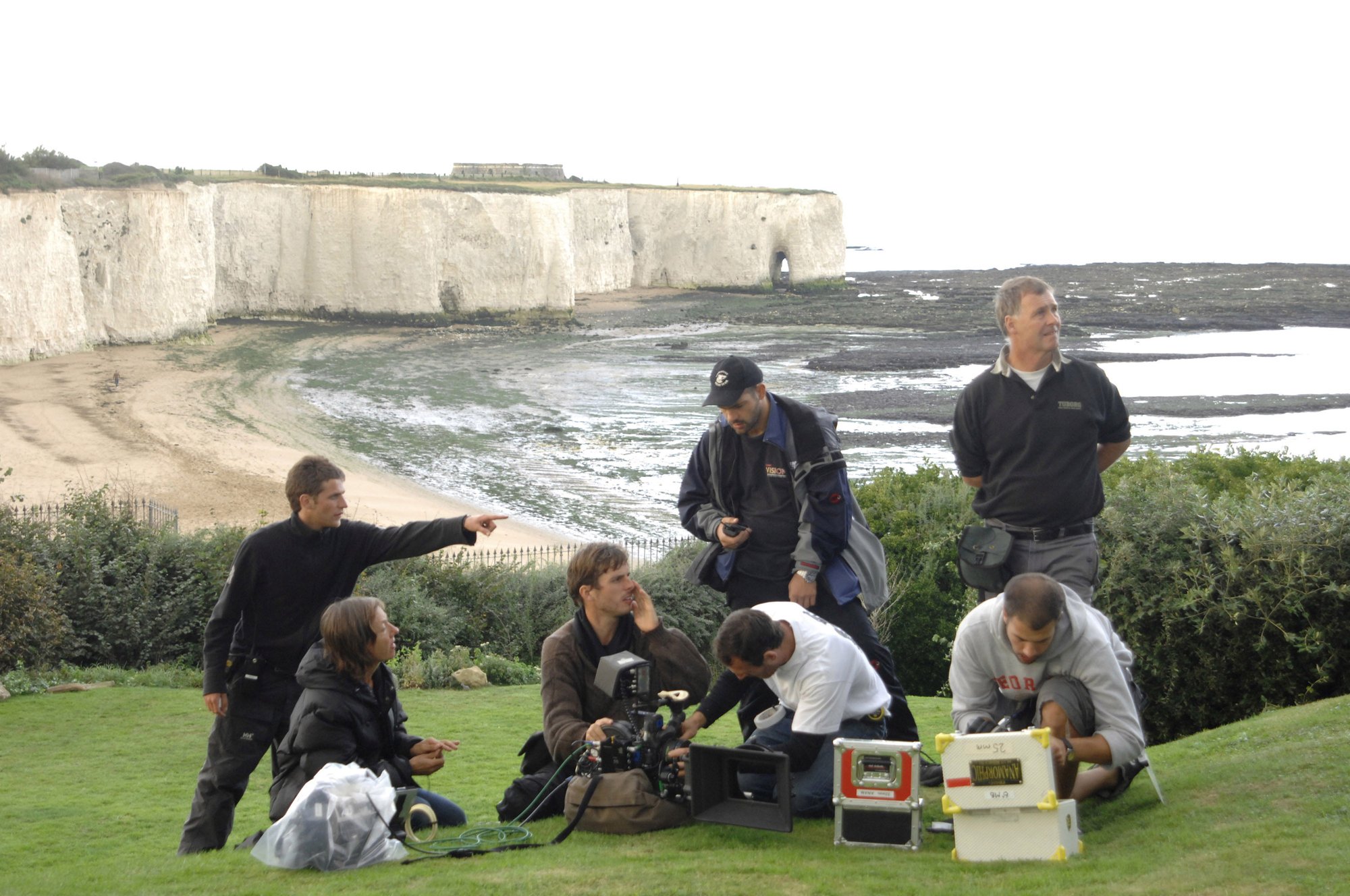 A production shot from the filming of Exodus dir. Penny Woolcock, Margate 2006.