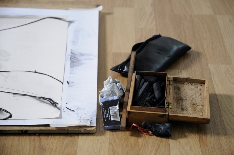 Still from Life Class: Today’s Nude, by artist Alan Kane, with tutor Judy Purbeck (2009).