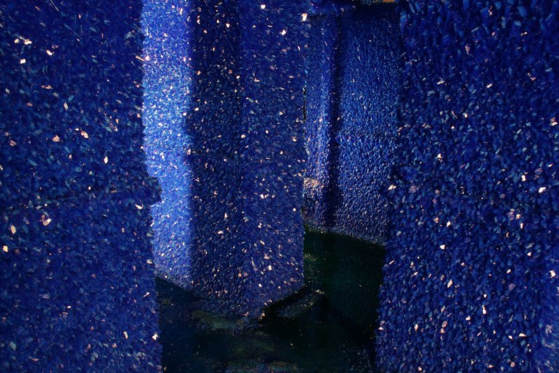 The interior after crystal growth, Roger Hiorns, Seizure (2008). Photograph: Nick Cobbing