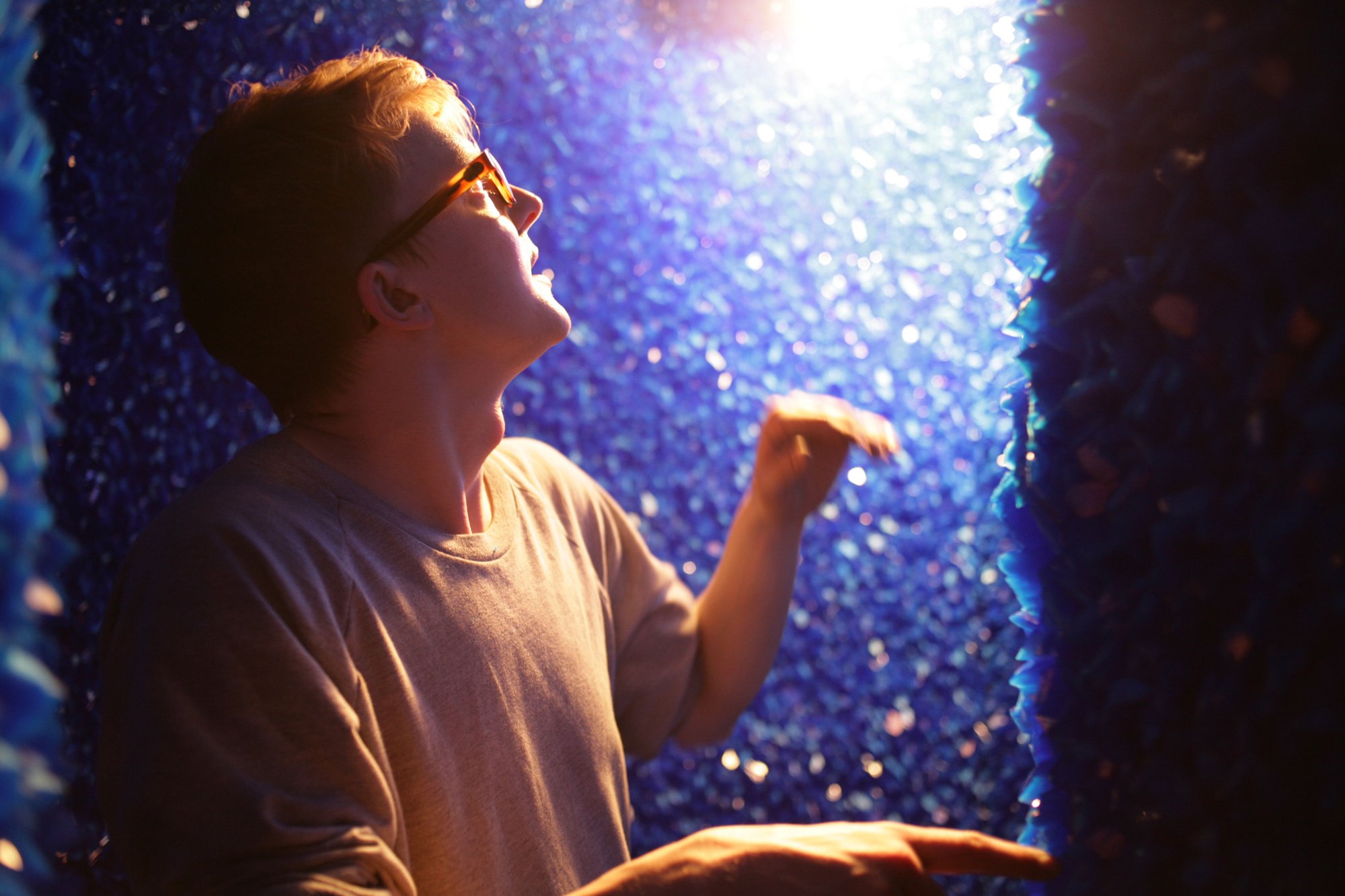 Roger Hiorns inside Seizure in 2008. Photograph: Nick Cobbing