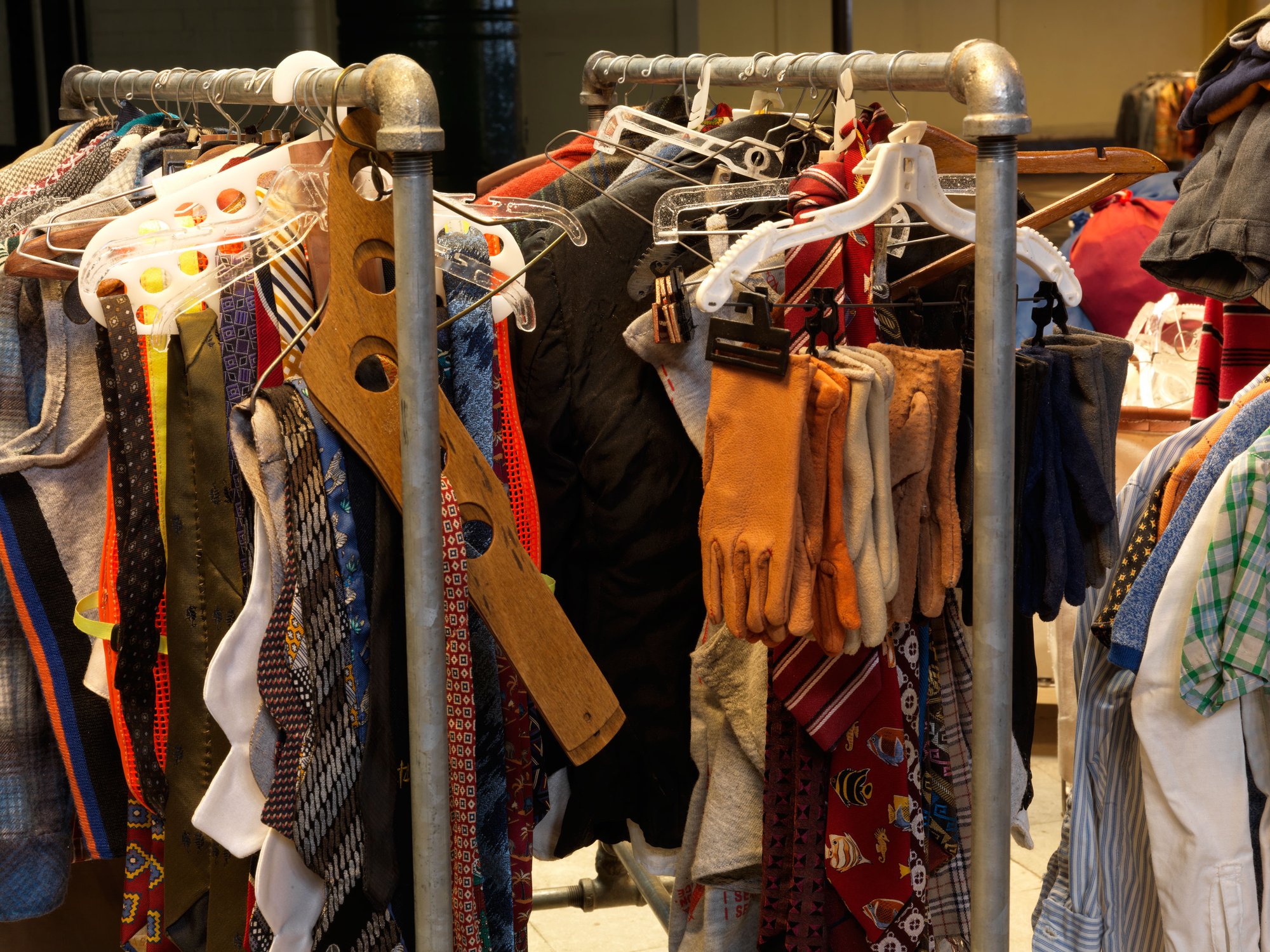 Details from Mens Suits by Charles LeDray, 2009. Photograph by Julian Abrams. 
