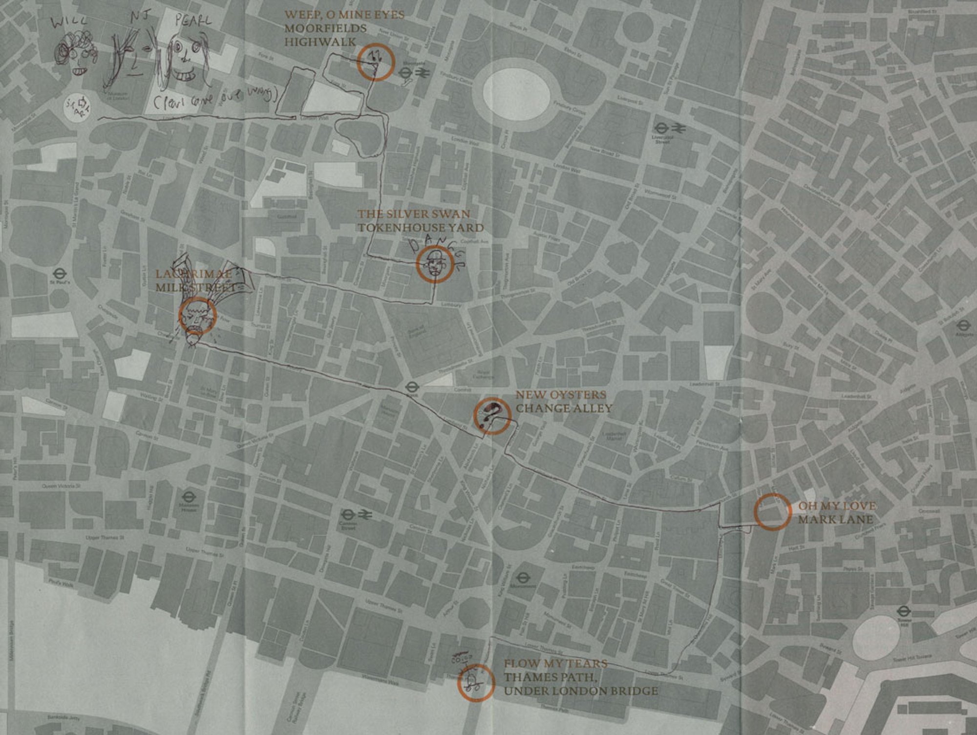  Image: Map annotated by Will Hodgkinson.