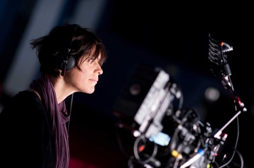 Director (Clio Barnard) behind camera on The Arbor. Photograph: Nick Wall