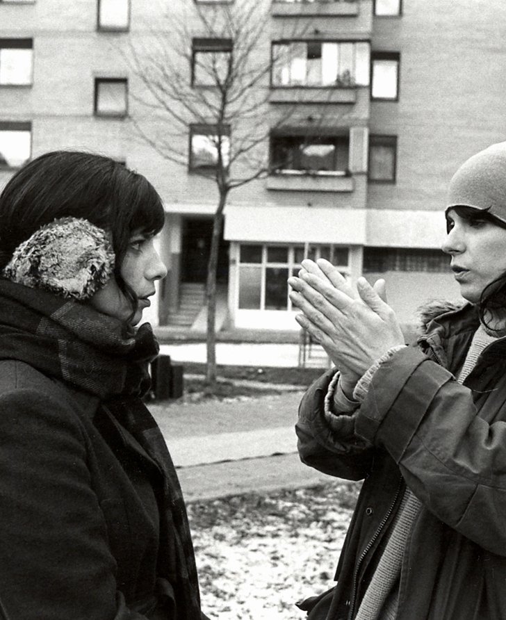 Maribel Verdú and Šejla Kamerić on the set of 1395 Days Without Red during filming (2011). Photograph: Milomir Kovačević Strašni