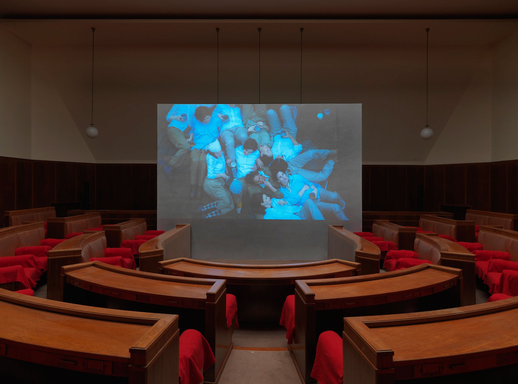 Installation shot of And Europe Will Be Stunned at Hornsey Town Hall by Marcus Leith.
