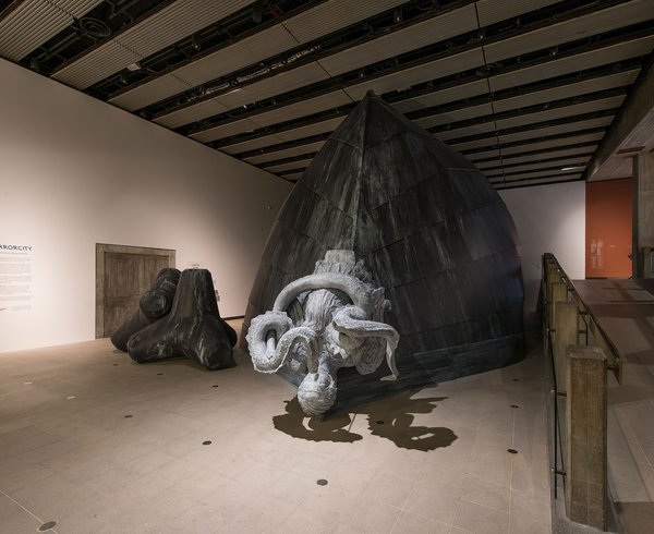 Image: Installation view of Lindsay Seers, Nowhere Less Now, 2012 in the 'Mirrorcity' exhibition at Hayward Gallery, London, 2014. Courtesy Hayward Gallery.