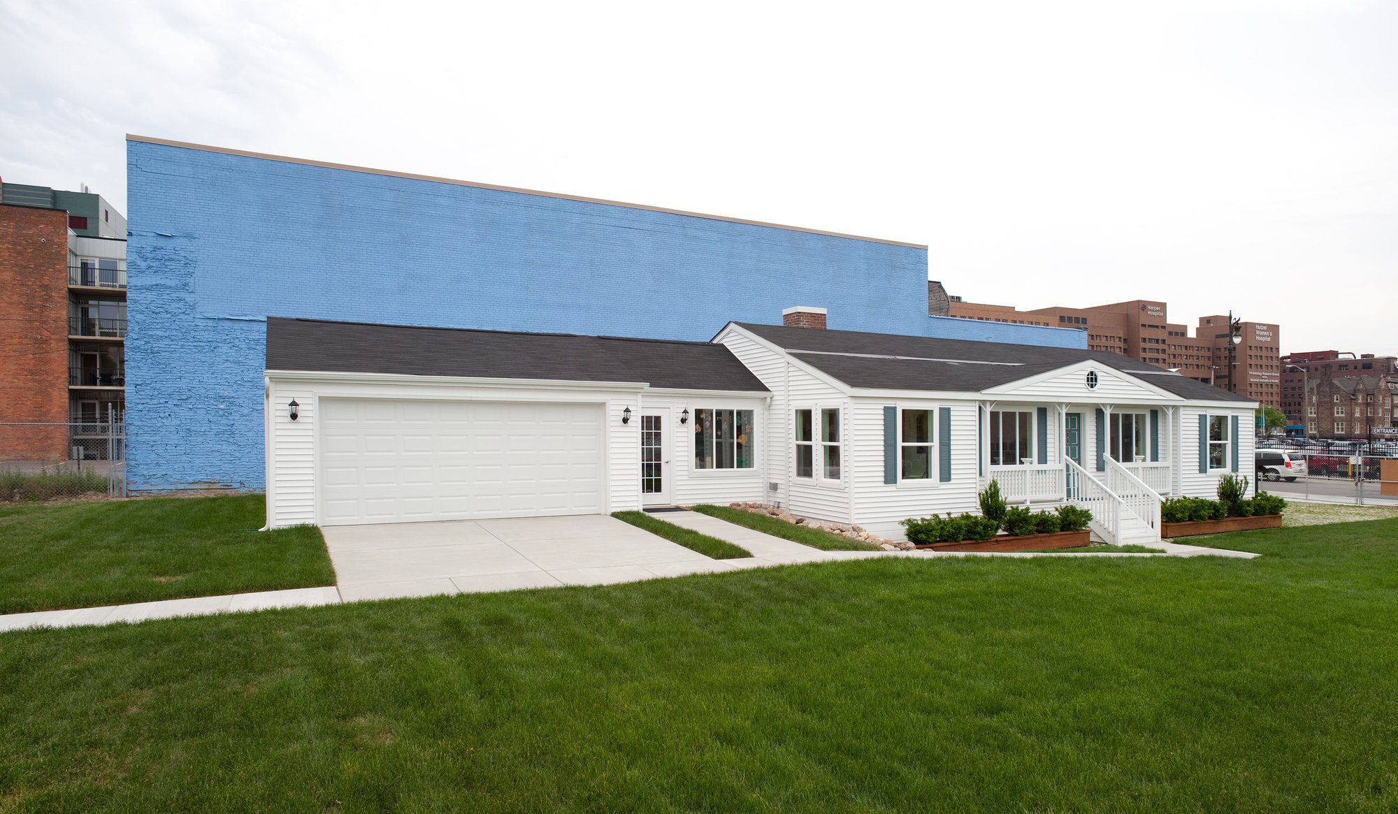 Image: Mobile Homestead permanently installed, Mike Kelley, 2013. Photograph: Jason Sudak. Courtesy of MOCAD