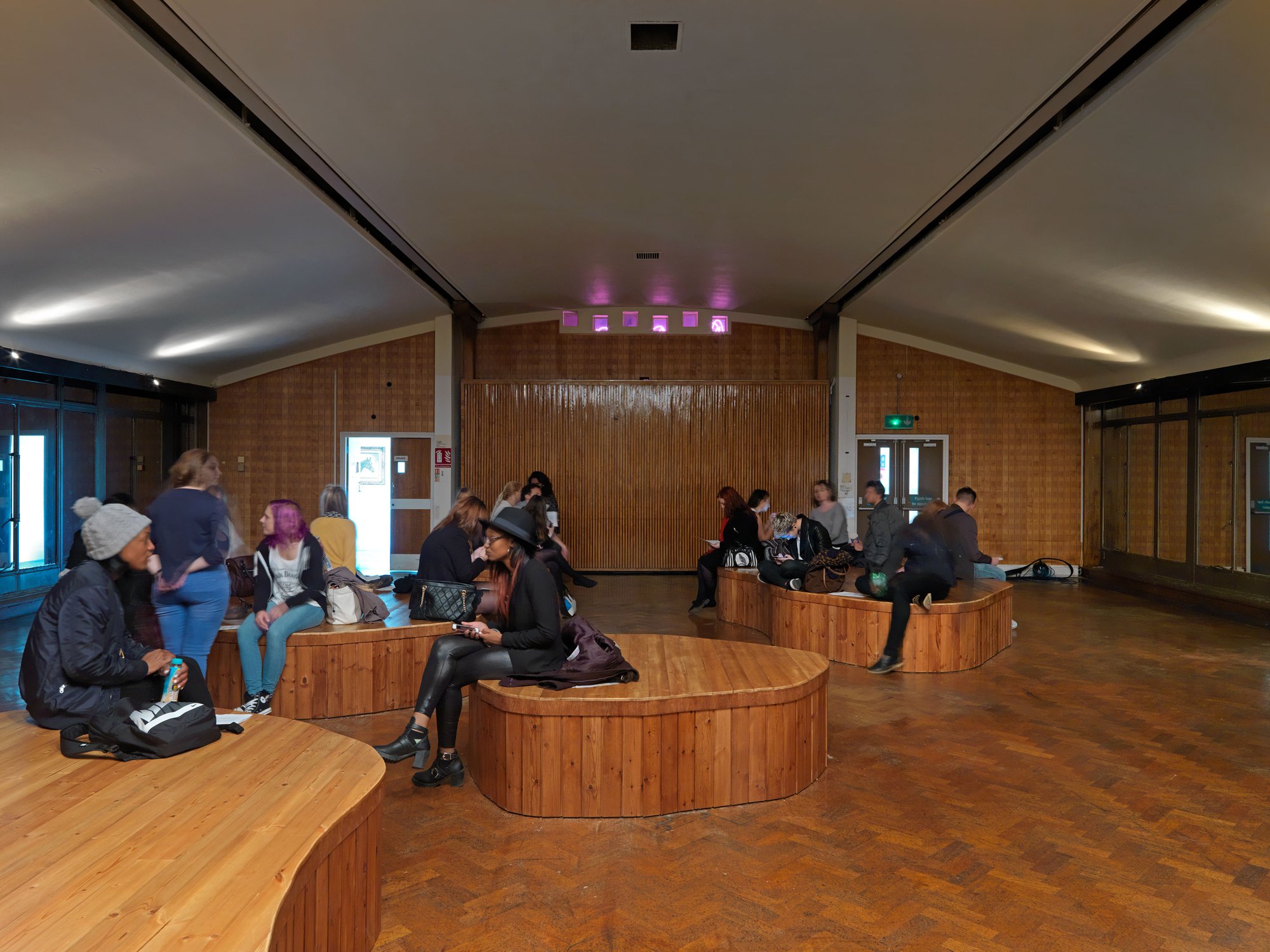 Stage islands on the fourth floor of Holborn Library, part of José Damasceno's Plot (2014). Photograph: Marcus J Leith