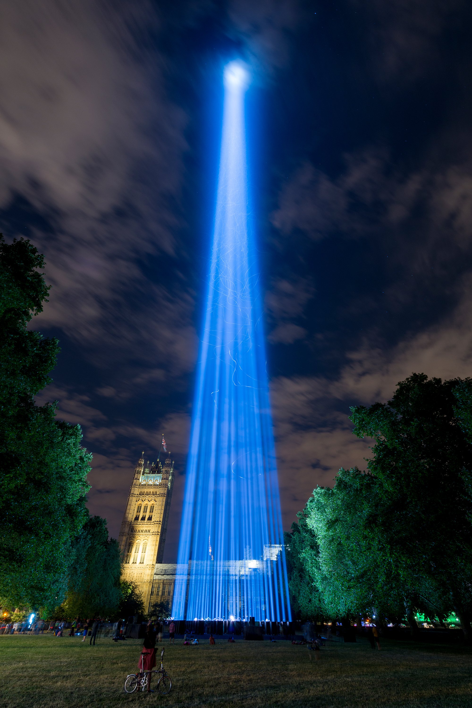 Ryoji Ikeda, spectra. Photograph: William Eckersley at Victoria Tower Gardens 4 August 2014