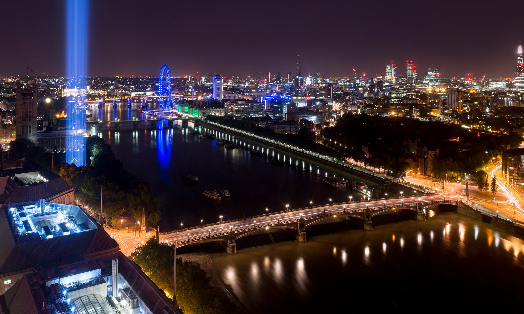 Image: Milbank Tower, Ryoji Ikeda, spectra, August 2014. Photograph: Will Eckersley 