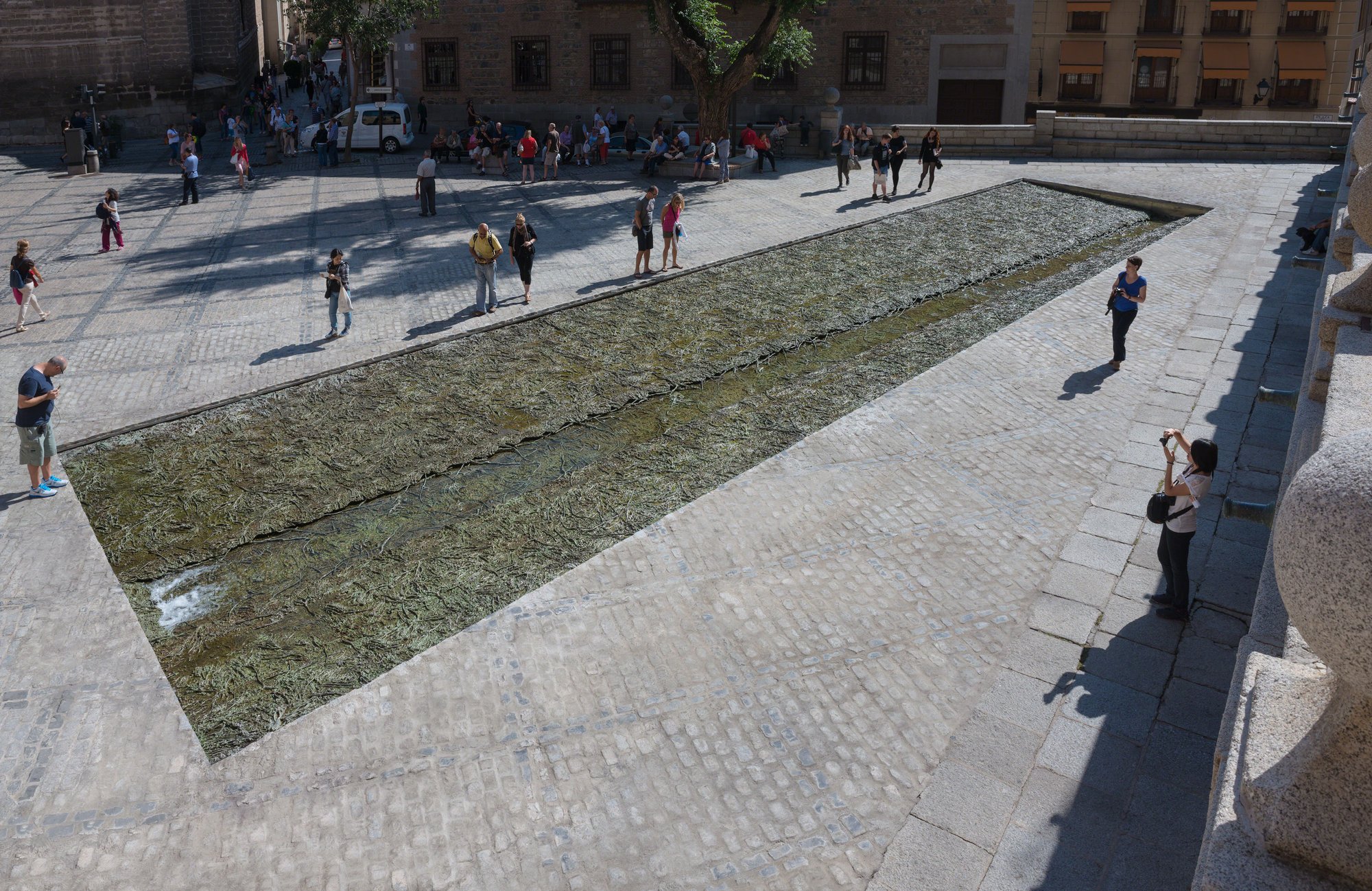 Cristina Iglesias's Tres Aguas at the Plaza del Ayuntamiento, Toledo, Spain (2014). Photograph: Attilio Maranzano (2015)