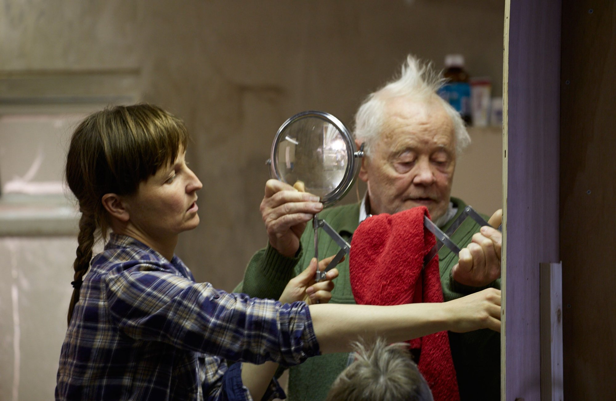 Lu Kemp and Dudley Sutton during rehearsals for Have Your Circumstances Changed? (2015). Photograph: Manuel Vason
