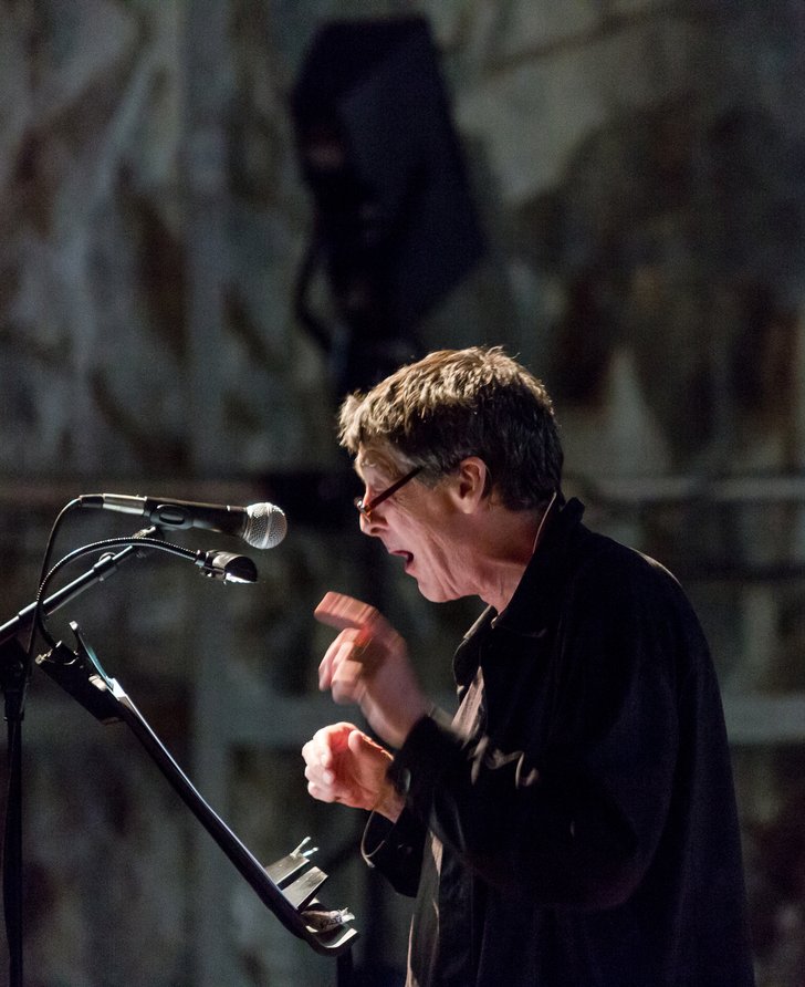 Lalor Roddy at the inaugural performance of Maria Fusco's Master Rock, 15 October 2015. Photograph: Robert Ormerod