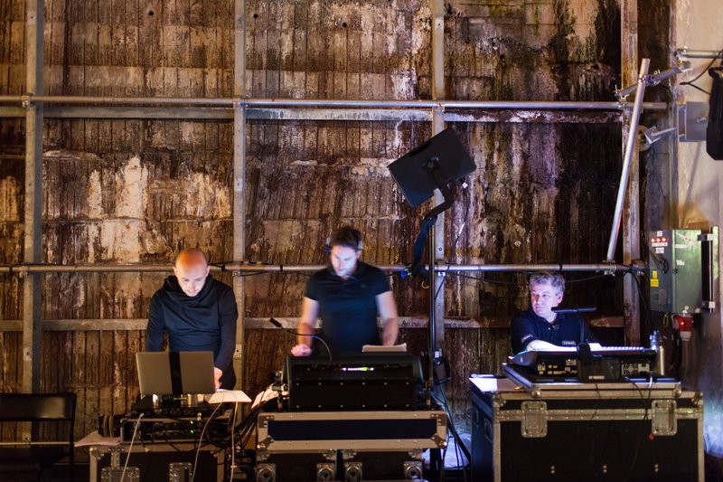 The sound desk at the inaugural performance of Master Rock 15 October 2015. Photograph: Robert Ormerod
