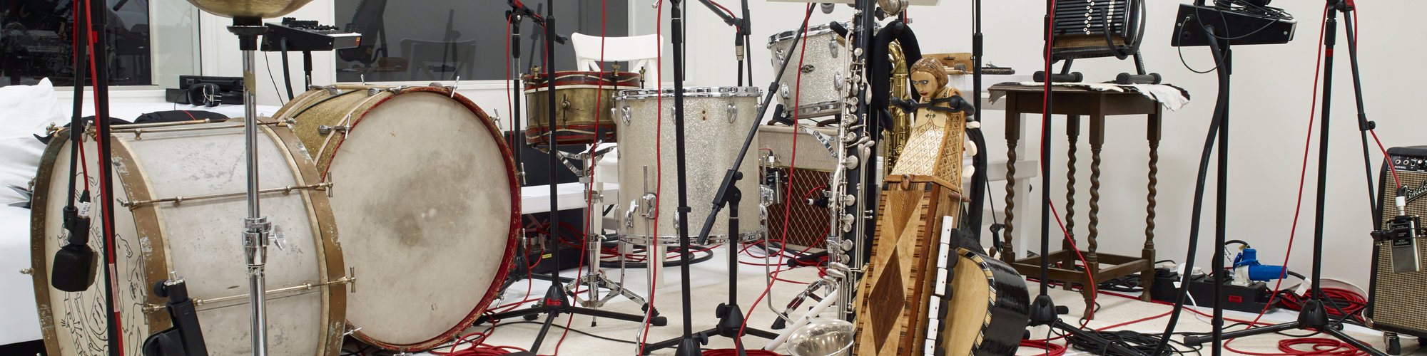 Image: Instruments in the recording studio as part of PJ Harvey, Recording in Progress (2015). Photograph: Stephen White