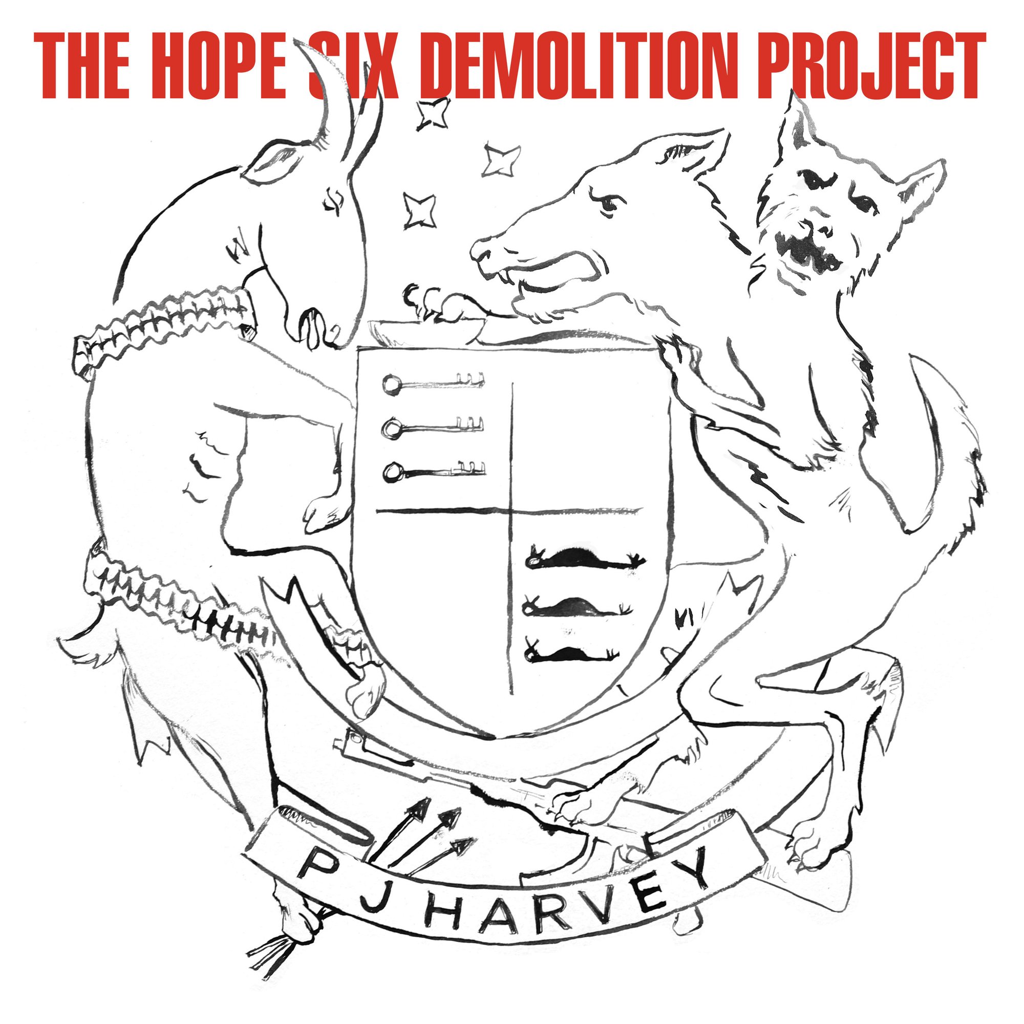 Artwork for PJ Harvey's album The Hope Six Demolition Project