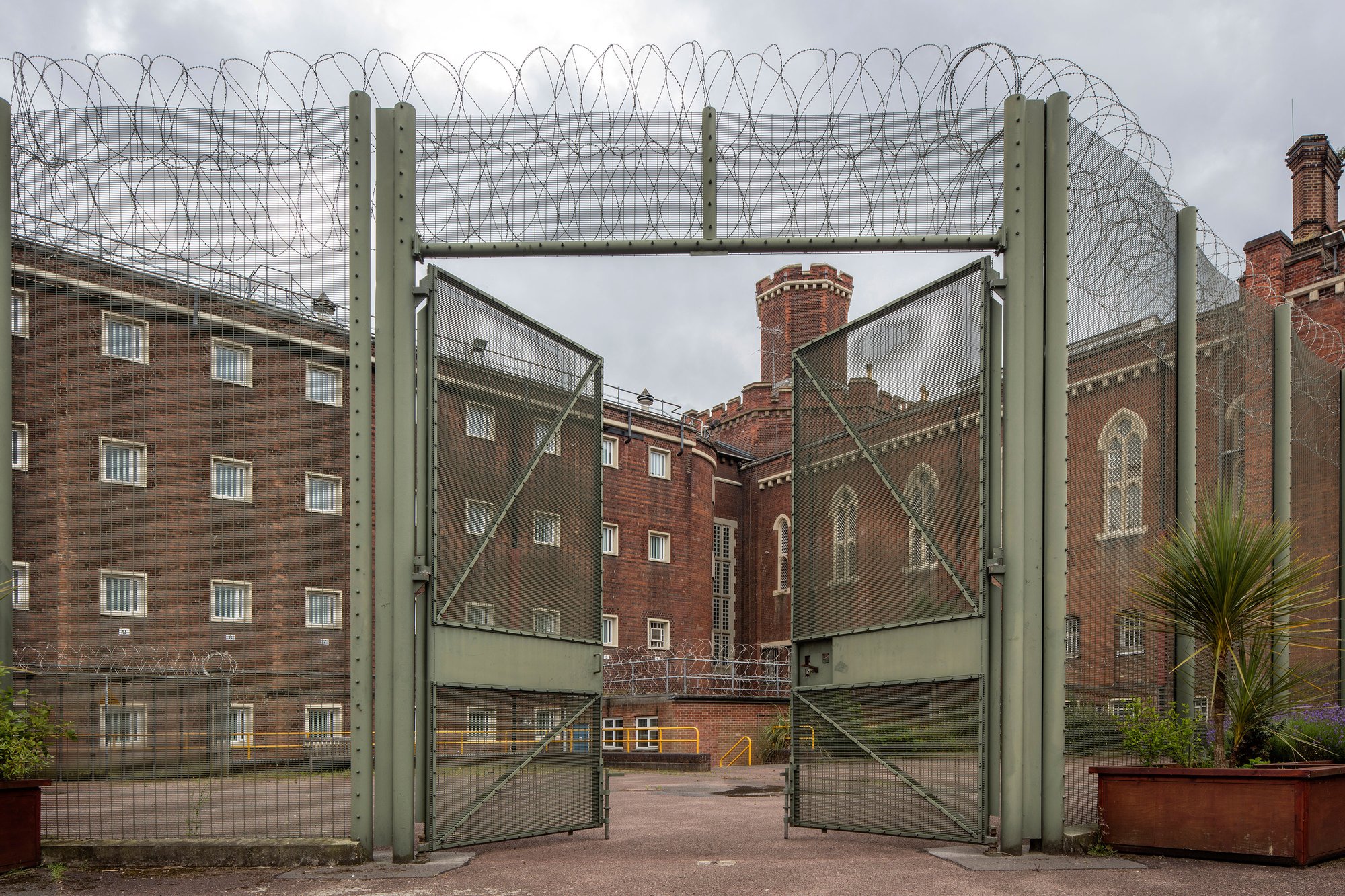 The entrance to the Victorian wing of HM Prison Reading, designed by George Gilbert Scott and completed in 1844. Photograph: Morley von Sternberg, June 2016