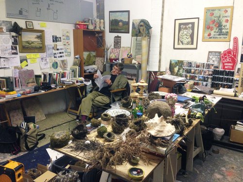 Peter Holden in Andy Holden's old studio, 2017. Photograph: Andy Holden