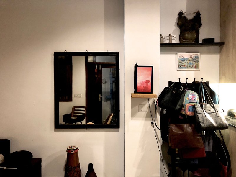 Evan Roth’s Red Lines in Archana Prasad’s home, Bangalore, India. Photograph: Archana Prasad. Content shared under a Creative Commons Attribution-Noncommercial-Share Alike 3.0 Licence.