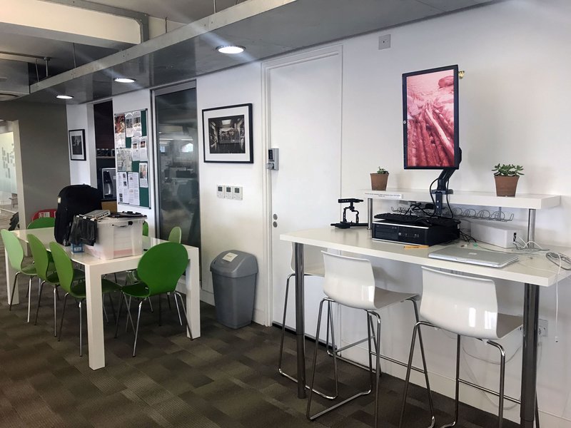 Evan Roth's Red Lines at The Garden Productions Ltd., London, the workplace of Artangel board member John Hay. Photograph: Victoria Vibert