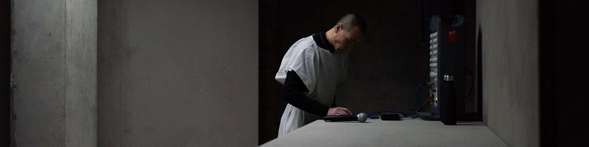 Professional mourner Chen Jian in An Occupation of Loss, London, 2018. Photograph: Hugo Glendinning