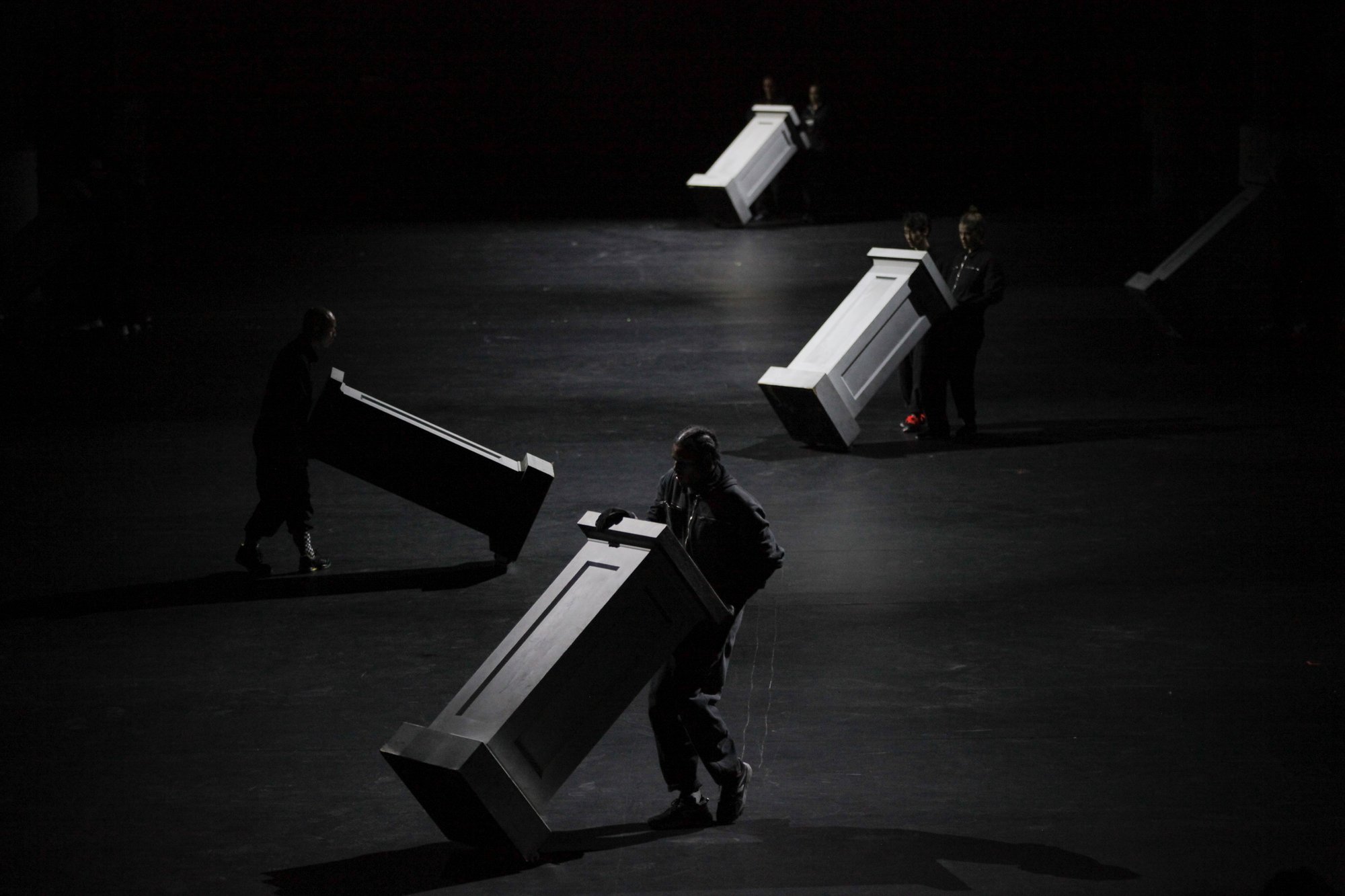 Heiner Goebbels, Everything that happened and would happen (2018) at Mayfield, Manchester, October 2018. Photograph: Thanasis Deligiannis