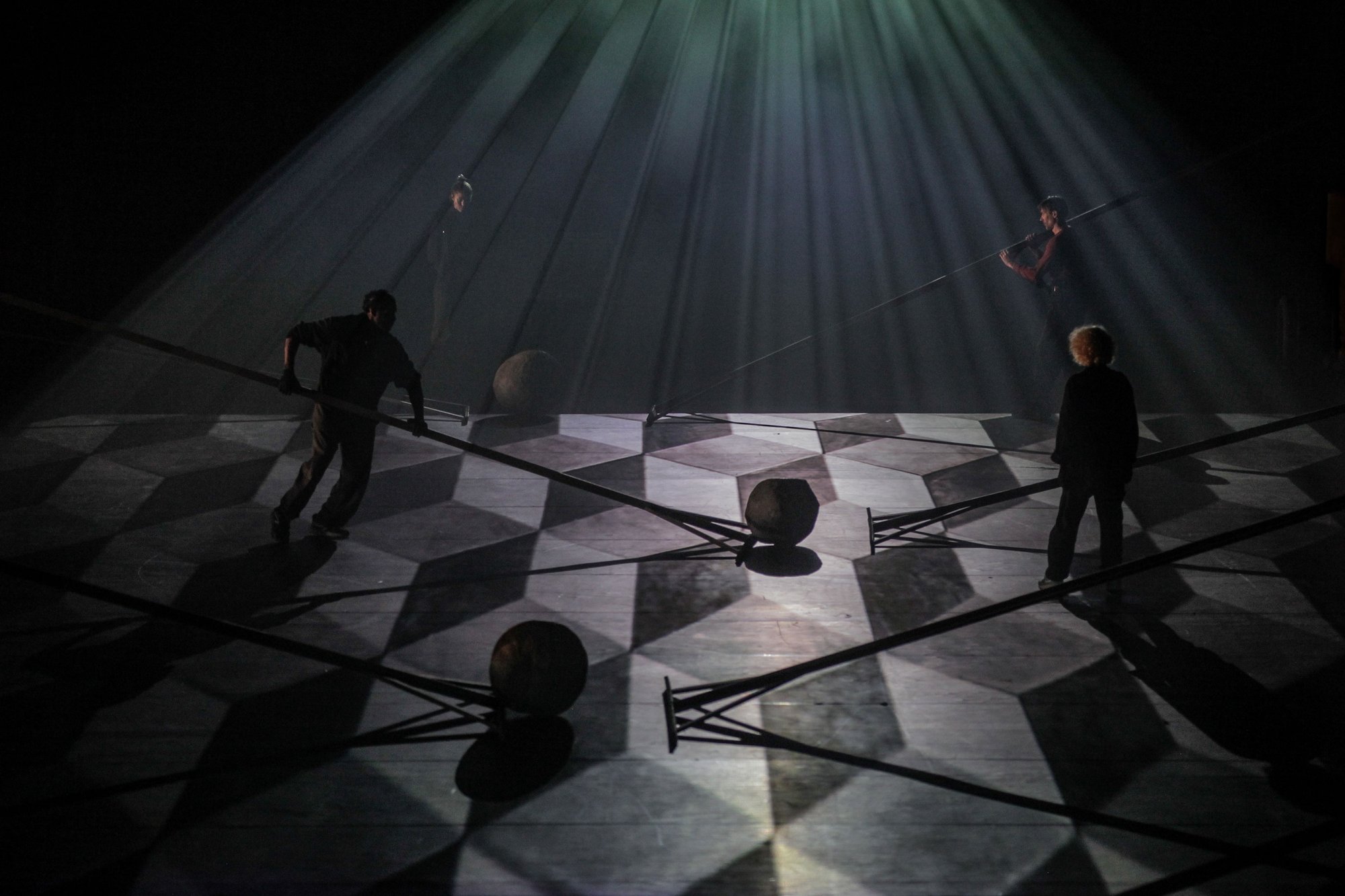 Heiner Goebbels, Everything that happened and would happen (2018) at Mayfield, Manchester, October 2018. Photograph: Thanasis Deligiannis