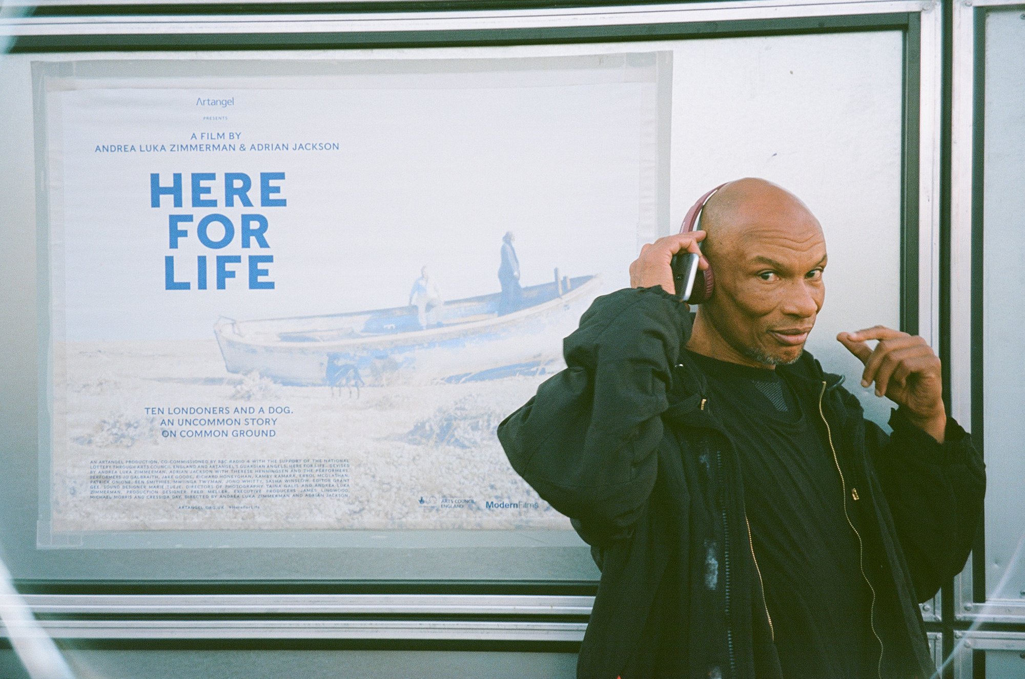 Errol McGlashan at a preview screening of Here for Life at Nomadic Community Gardens, June 2019. Photograph: Therese Hennigsen 