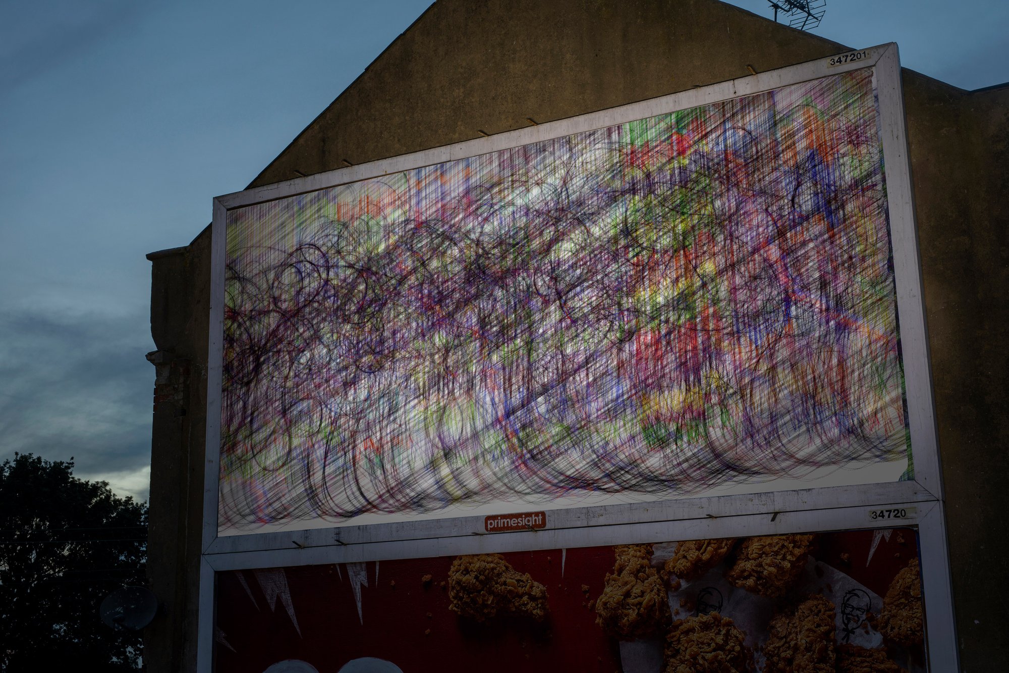 Fabienne Hess, Detail from the Unravelled Series, 2019
Billboard installation. Photograph: Julien Bader