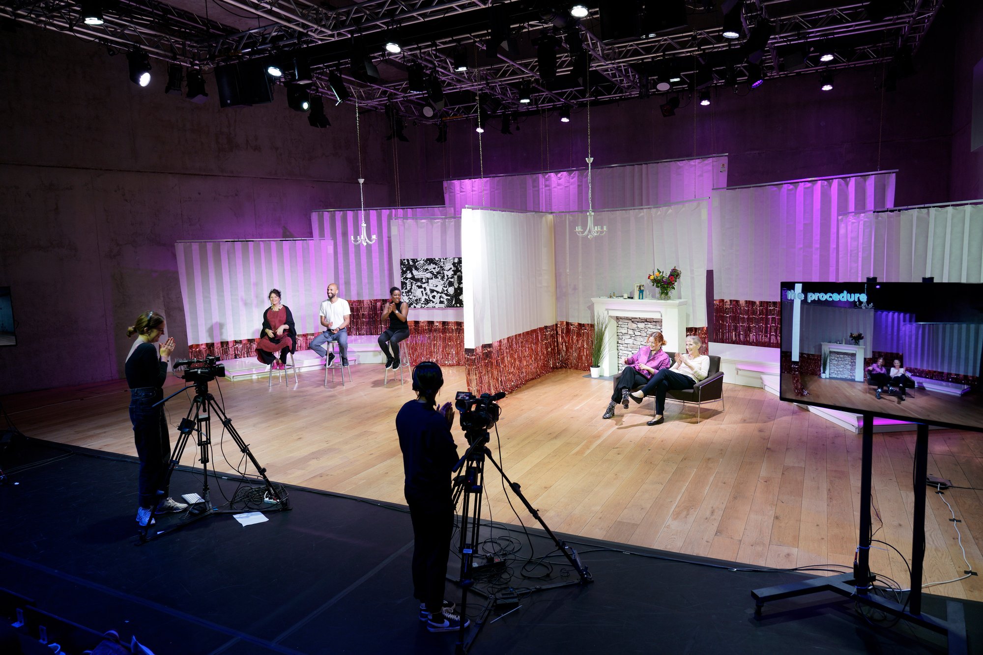 Jos Bitelli, The Procedure, 2018. Production view, Nottingham Contemporary. Photo: Hanna Parikh