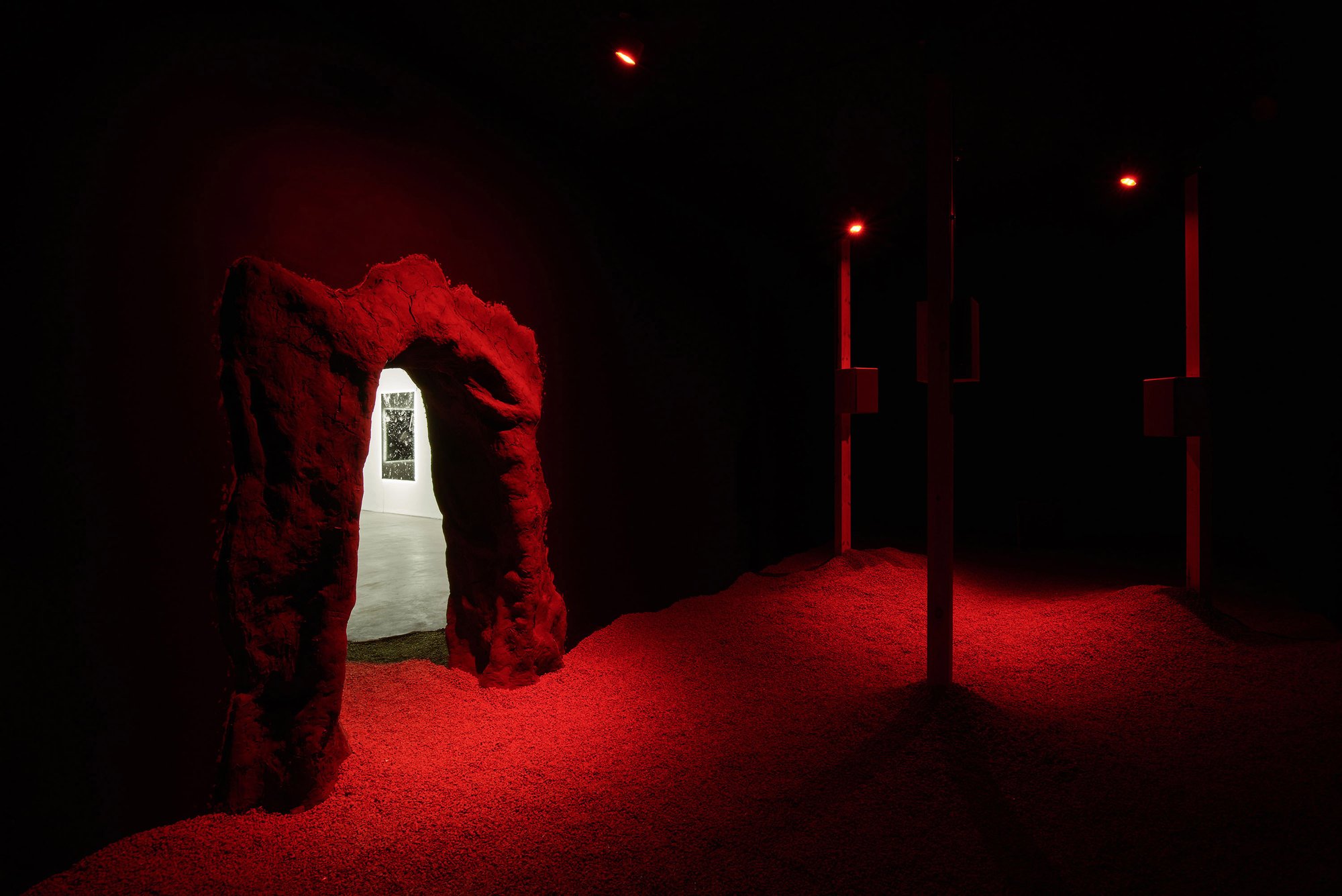 Libita Sibungu, Quantum Ghost, 2019. Installation view, Gasworks, London. Photo: Andy Keate.