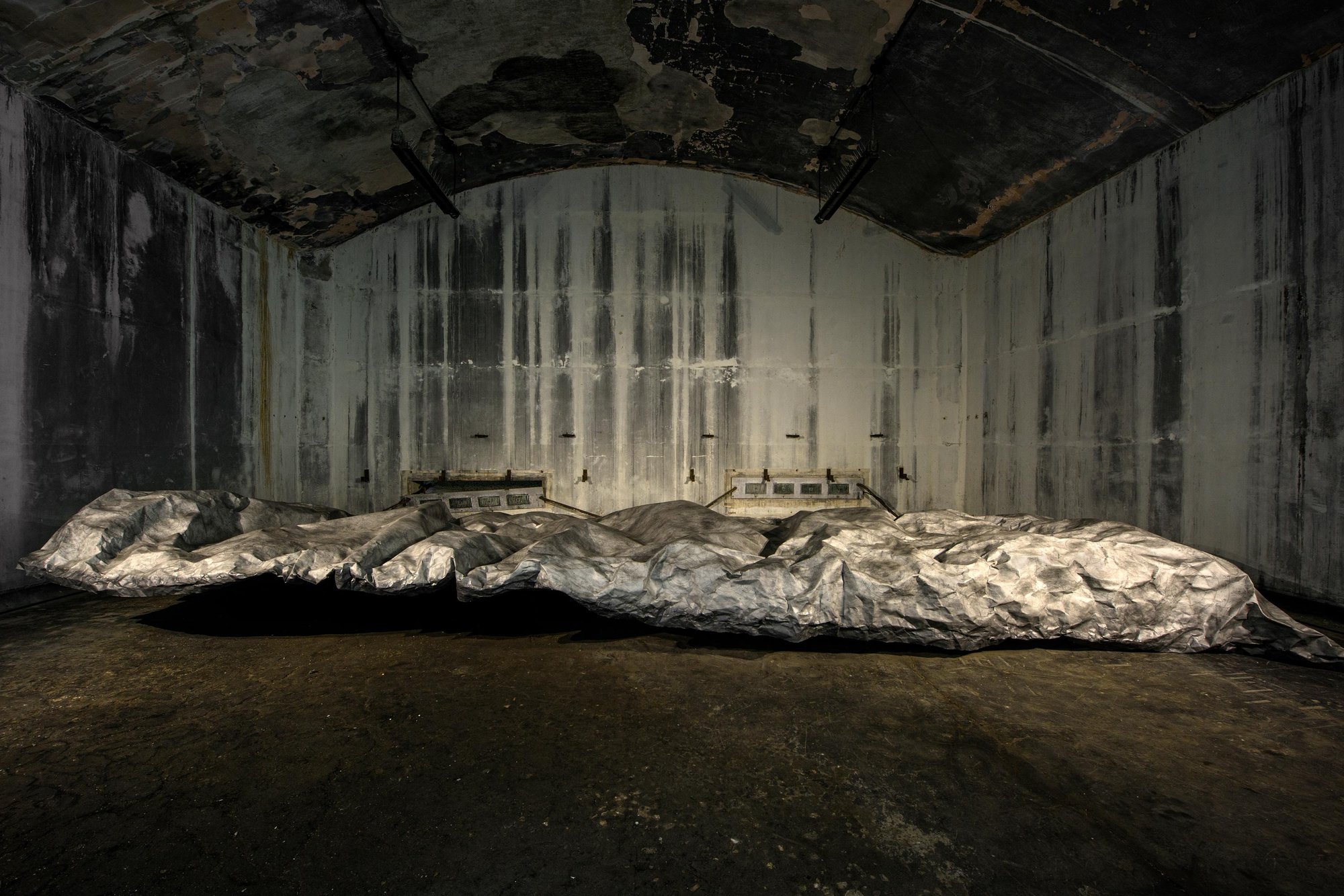 Emma McNally, The river that flows nowhere, like a sea (2021) on Orford Ness, Suffolk. Photograph: Thierry Bal.