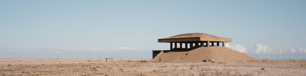 Image: A pagoda pictured from the distance on Orford Ness, April 2021. Part of Afterness, Artangel on Orford Ness in partnership with the National Trust. Photograph: Johny Pitts