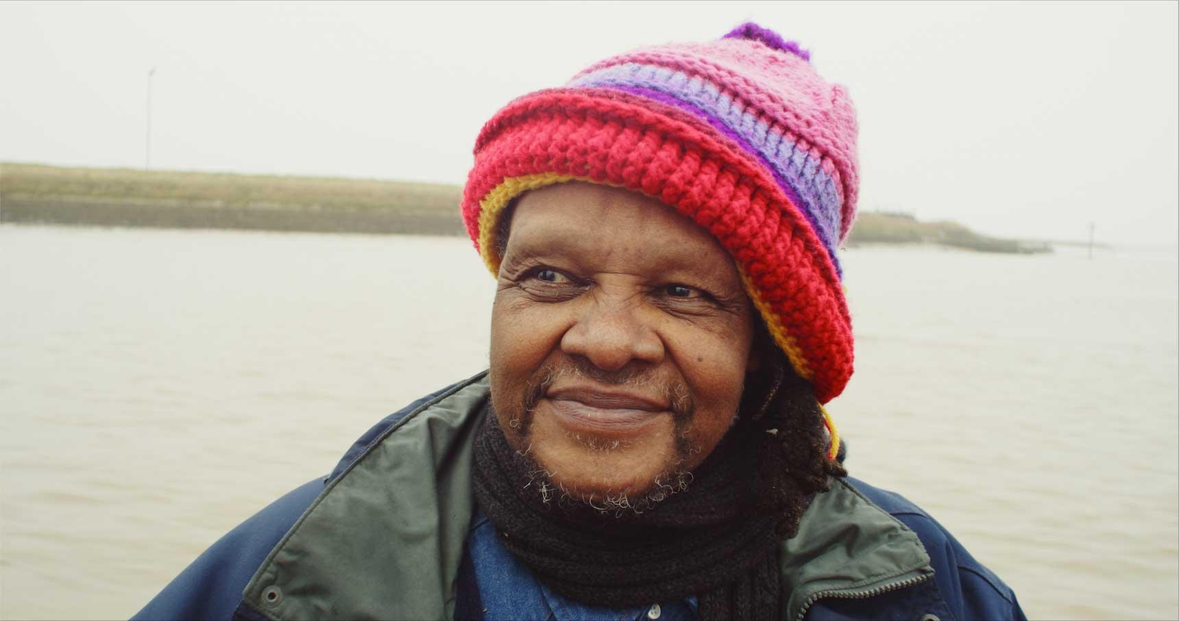 Lonnie Holley at Orford Ness. Still from The Edge of What (2022). Commissioned by Artangel