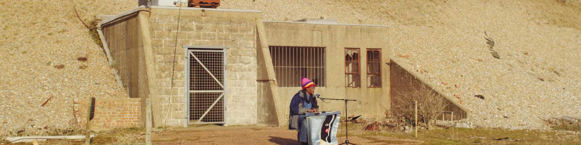 Lonnie Holley performing at Stone Nest
