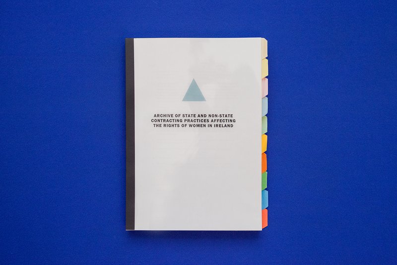 Image: Archive of State and Non-State Contracting Practices Affecting the Rights of Women in Ireland  compiled by Máiréad Enright for The Touching Contract, Dublin (2016). Photograph: Miriam O'Connor