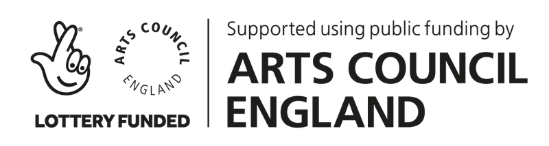 Supported using public funding by Arts Council England and Lottery Funded logo
